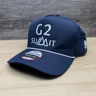 G2 Summit Hat Cap Snap Back Navy Imperial RBC Logo Rope Golf Baseball Mens - Image 1 of 4