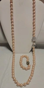Heidi Daus "Voll der Möglichkeiten" wandelbares Halskette Armband Set rosa M/L  - Bild 1 von 8