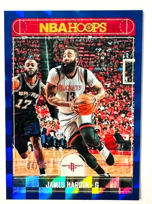 2017-18 Panini NBA Hoops James Harden BLUE FOIL Card SP #/75 Rockets Star! - Image 1 of 3