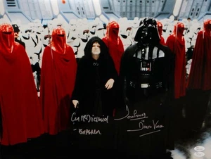 Prowse/ McDiarmid Signed Star Wars 16x20 Darth Vader/ Emperor Photo- JSA W Auth - Picture 1 of 2