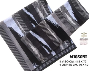 Set spugne MISSONI  1 asciugamano cm. 115 x 70 + 1 ospite cm. 70 x 40 misure max - Picture 1 of 7