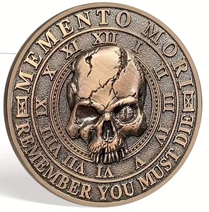 Moneta commemorativa teschio e albero della vita hobo nichel moneta arte astratta artigianato - Foto 1 di 4