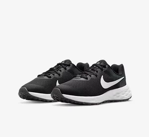 Nike Revolution 6 GS Black/Dark Smoke Grey/White DD1096-003 Size 6Y - Picture 1 of 12