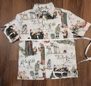 Reyn Spooner Star Wars "A Star Wars Sithmas" Button Up Shirt youth Med Pre-owned - Picture 1 of 7
