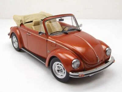 Volkswagen VW Maggiolino 1303 Cabrio Modellino Norev IN 1:18 Brasil-Marrone - Immagine 1 di 4