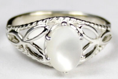 MOTHER OF PEARL Sterling Silver Ladies Ring - Handmade • SR137 - Image 1 of 4