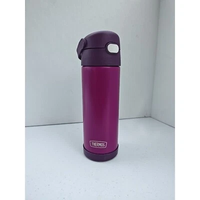 Termo 12 oz niños funtainer aislado al vacío acero inoxidable botella de bebida púrpura Foto 1 de 3