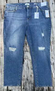 Jessica Simpson NWT Spotlight High Rise Slim Straight 20W On the Run Blue Jeans - Picture 1 of 10