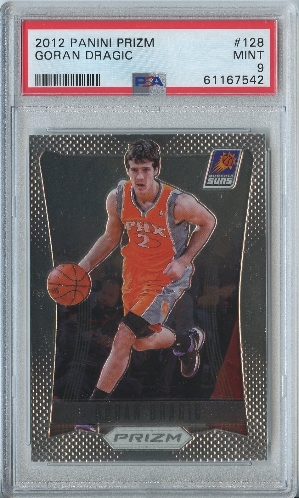 Goran Dragic 2012 13 Panini Prizm basketball #128 Phoenix Suns Mint PSA 9