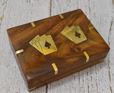 Wooden Card Storage Box / Playing Card Storage/ Twin Card Storage/ Unique gift - Image 1 of 4