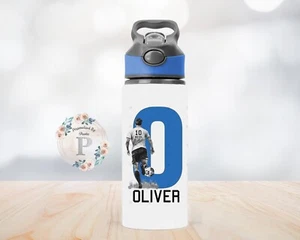 Personalised Football Player Water/Drinks Bottle, Spill Proof Bottle - Picture 1 of 1