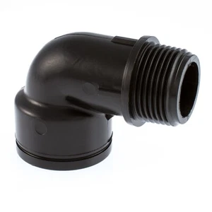 Polypropylene (PP) Elbow Male x Female BSP Threads - Picture 1 of 13