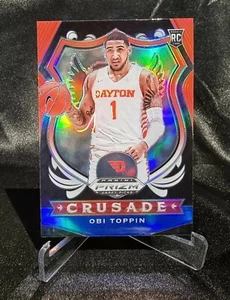 Obi Toppin 2020-21 Prizm Draft Picks Crusade Red White Blue Rookie RC Knicks #87 - Picture 1 of 2