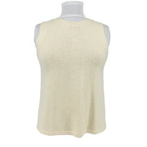 Barbara Koto Women's Top Santana Knit Sleeveless Yellow Classic Style - Picture 1 of 9