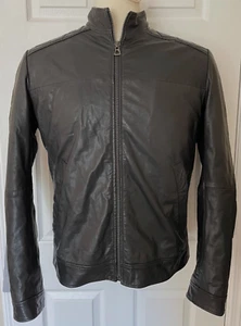 HUGO BOSS Men's Large 40 Jokar Leather Biker Bomber Motocycle Jacket Reg $645 - Picture 1 of 14