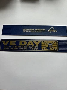 Two Bookmarks. Heart Foundation And VE Day 50th Anniversary. - Picture 1 of 2