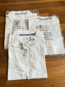 Gap Kids 3 White Polo Girls Short Sleeve Shirts School Uniform XXL New - Picture 1 of 2