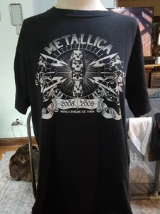 Metallica 2008 2009 World Magnetic Tour T-Shirt Large - Bild 1 von 3
