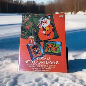 Christmas Needlepoint Designs - Rita Weiss - Vintage 1973 Paperback Book - Imagen 1 de 8