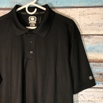 OGIO Mens Caliber 2.0 Polo Black Moisture Wicking NEW XL Collared Shirt Perform - Image 1 of 4