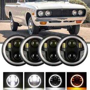 4X 5.75" pulgadas LED Faro Alto/Bajo DRL Señal de giro Lámpara para Jaguar XJ6 XJS XJ12 - Imagen 1 de 12