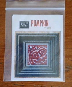 Bent Creek "PUMPKIN" Cross Stitch Card (2"x2") - Picture 1 of 2