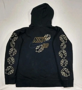 Nike Hoodie Mens Small Black SB Dunk Skateboarding Paradise Swoosh Sweatshirt - Picture 1 of 8