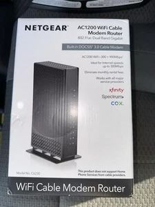 NIB NETGEAR Modem kablowy Wbudowany router WiFi (C6230) AC1200 DOCSIS 3.0 - Zdjęcie 1 z 1