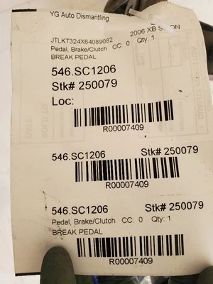 XB SCION 2006 freno de pedal/embrague 7409 Foto 1 de 4