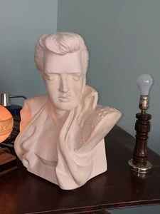 Rare VINTAGE ELVIS PRESLEY ceramic Unglazed BUST STATUE Life-Size Not Painted - Picture 1 of 5