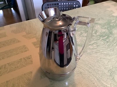 Jarra aislada jarra de café termo 585F vintage mango cromo lucite. Usado en excelente estado Foto 1 de 4