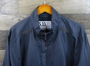 511 Tactical Jacket Mens Large Black Full Zip Packable Windbreaker Lightweight - Picture 1 of 11