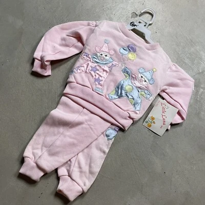 De Colección Años 80 Sudadera Payasos Sudadera Pantalones Sudadera Nuevo Con Etiquetas Little Lana Conjunto de 2 Piezas 18M Foto 1 de 4