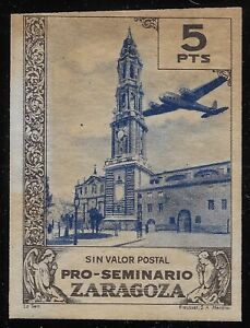 Spain Zaragoza Pro Seminario Sin Valor Postal Issue Fine MNH 5 Pts. (GBX)