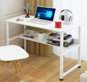 π» Computer Desk White Wood Metal w/Shelf AU Stock Fast Post π¦ - Picture 1 of 9