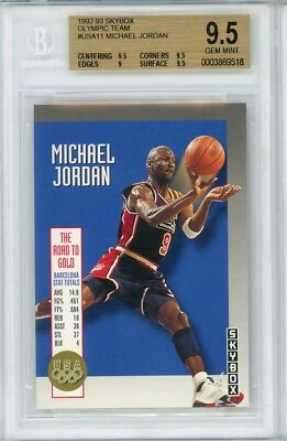 1992-93 SkyBox Olympic Michael Jordan BGS 9.5 Gem Mint #USA111 - Image 1 of 2