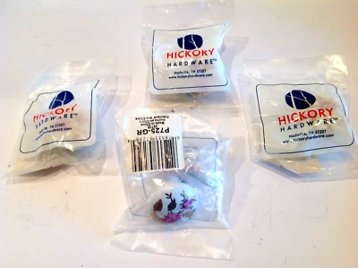 Nuevo en Paquete Herrajes de Nogal Porcelana Flores Ornamentadas Perilla de Tirador de Puerta #P725-GR Foto 1 de 3