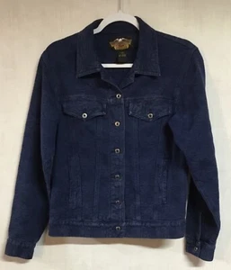 Harley Davidson Womens Blue Denim Jacket Size S Button Front Long Sleeve - Picture 1 of 8