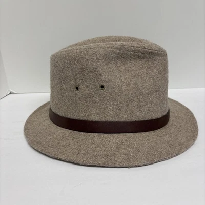 Винтажный Kangol дизайн кожаный ремень шерсти Fedora шляпа США средний - Изображение 1 из 4