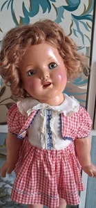 Composition 18 Inch Vintage Doll Shirley Temple Look Alike 1930s - Picture 1 of 12