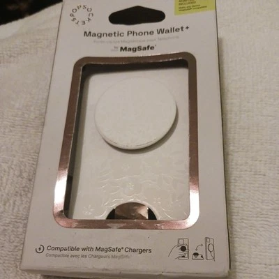 PopSockets MagSafe PopWallet+ para MAGSAFE Blanc branco floral fresco - Imagem 1 de 3