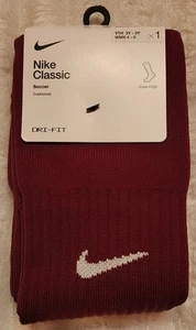 Nike Classic Knee-High Maroon Cushioned Soccer Socks-Unisex-Small ▪︎SX5728-677▪ - Picture 1 of 7