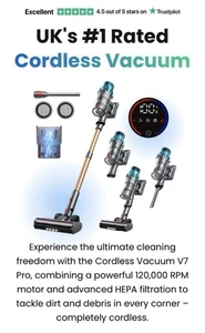FIEETY V7 Cordless Vacuum Cleaner - Picture 1 of 5