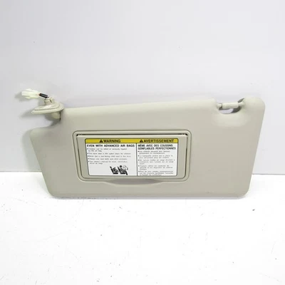 2008-2014 Nissan Rogue Sun Visor Driver Left Side Vinyl Lighted OEM Tan - Image 1 of 4