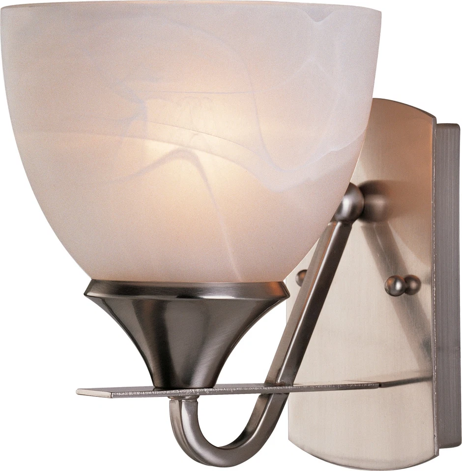 Aplique de baño Volume Lighting V4841 Durango 1 luz 8" de alto - níquel Foto 1 de 1