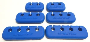 Silicone High Heat Blue Spark Plug Wire Cable Separator Loom 6 pc Set 7 8 9mm - Picture 1 of 3