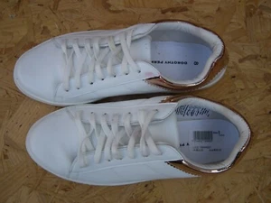 Dorothy Perkins Mujer Blanco y Oro Rosa Entrenador con Cordones TALLA UK 8 EU 41 RRP £22 - Imagen 1 de 9