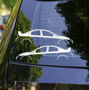 2x Sport Car Silhouette Decal Stickers for Dodge Neon SRT4 2nd gen 2003-2005 - Picture 1 of 3