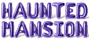 HAUNTED MANSION Letter Balloon Banner - DIY Halloween Party Supply Decorations - Picture 1 of 55