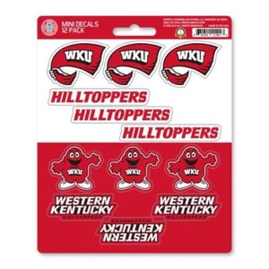 Western Kentucky University Hilltoppers - Set Of 12 Sticker Sheet - Picture 1 of 1